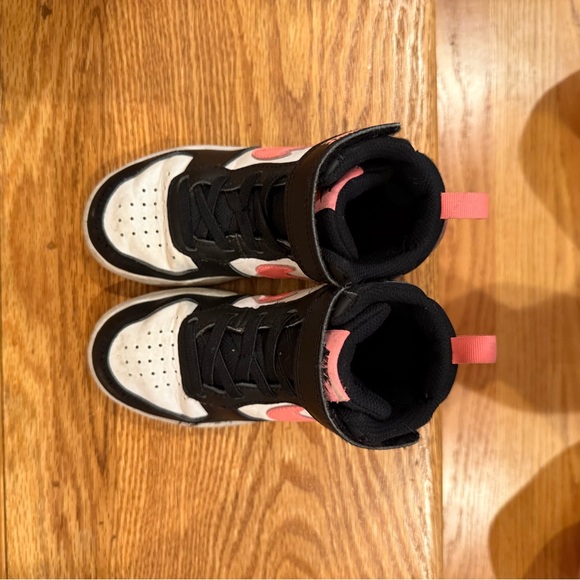 Nike Court Black and Pink Mid top Sneakers with Velcro closure - Picture 4 of 13